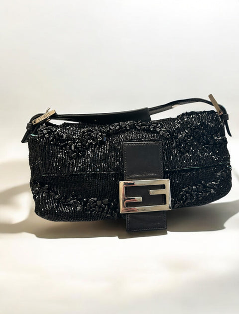 FENDI BLACK SEQUINS BAGUETTE