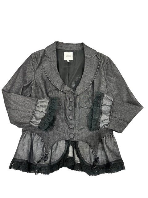 Moschino Grey Lace Corset Jacket