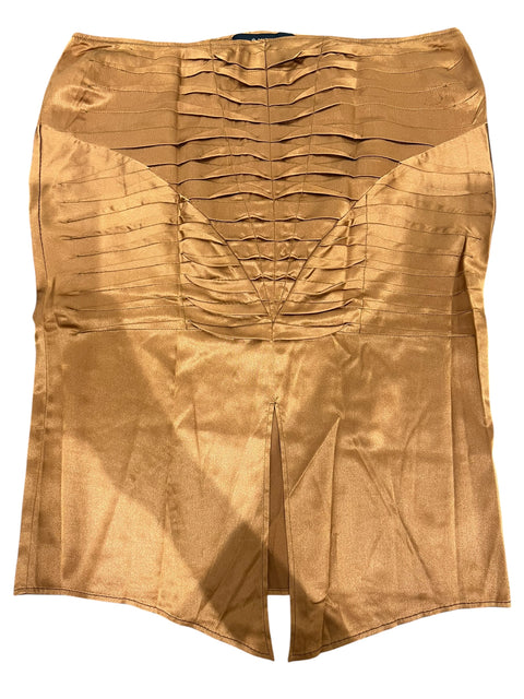Gucci Camel Satin Tub Skirt