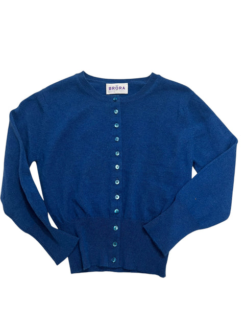 Brora Blue Cashmere Cardigan