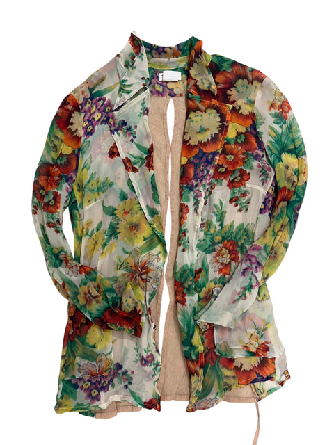 Dris Van Noten Floral Print Silk Shirt