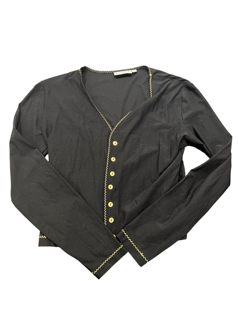 Hennes Black Camel Stitching Cardigan