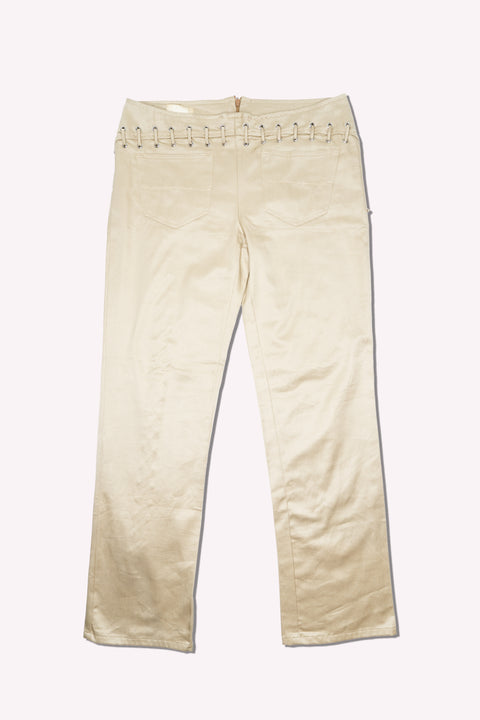 Gianfranco Ferre Laced Beige Pants