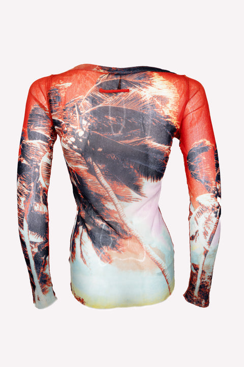 JPG Palmtree Mesh Top
