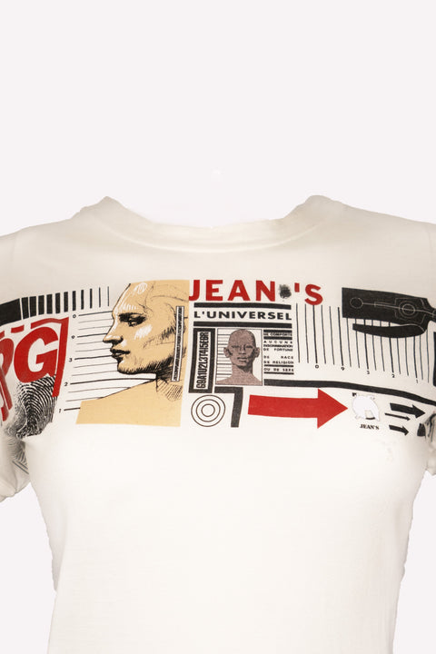 JPG Jeans White T-shirt Print