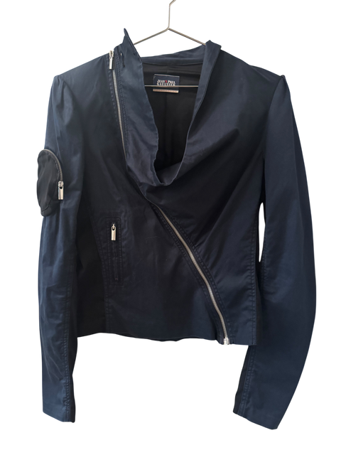 JPG Asymmetric Dark Navy Jacket