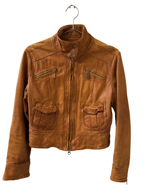 Armani Jean Brown Leather Jacket