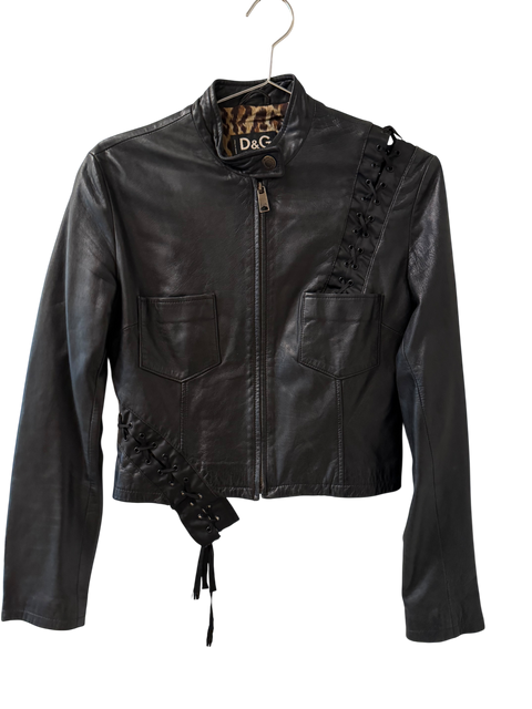 Dolce & Gabbana Leather Lacing Jacket