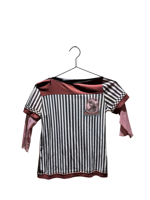 Cop Copine Striped Mesh Top