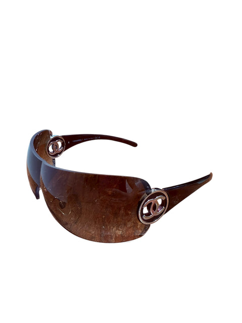 Chanel Brown Burgundy Sunglasses