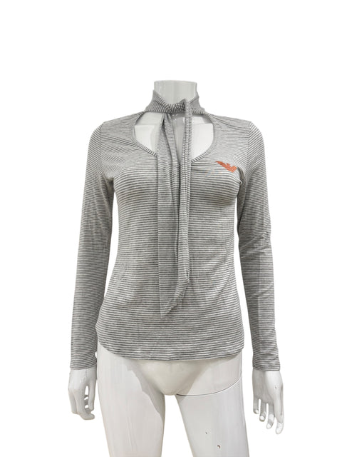 Emporio Armani Grey Stripes Long Sleeve