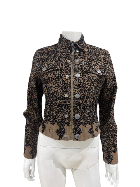 JPG Black Flower Velvet Jacket