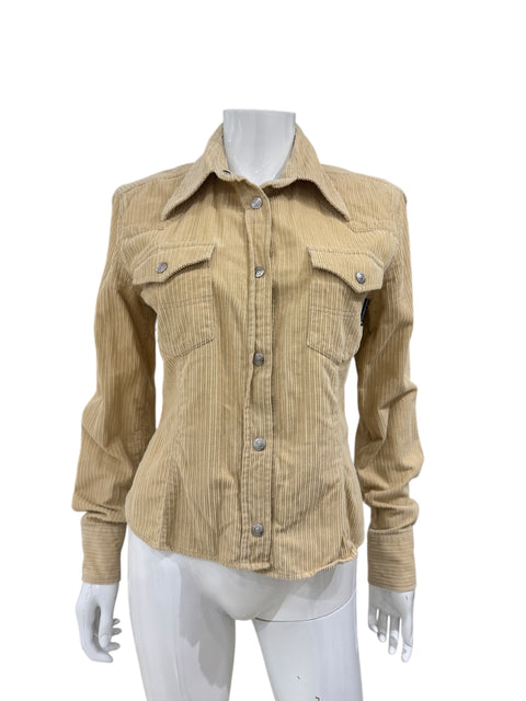 Dolce & Gabbana Velvet Beige Shirt