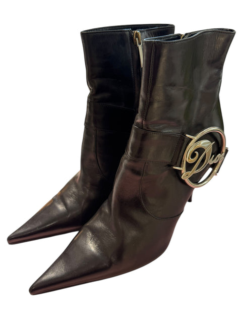 Dior Black Buckel Boots