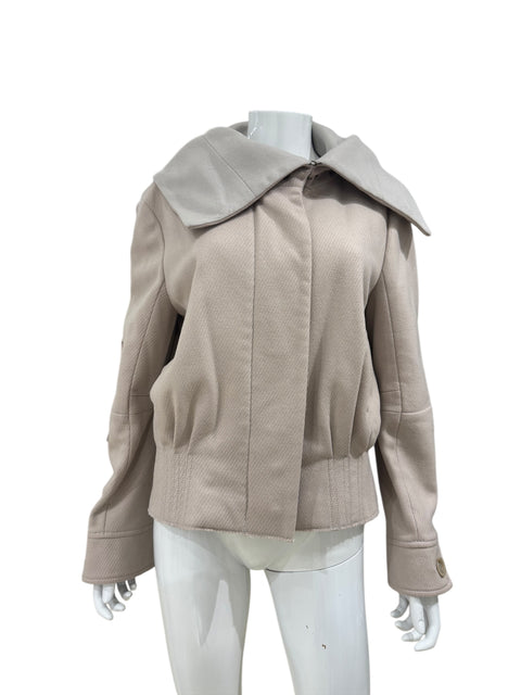 Armani Jeans Wool Beige Bomber Jacket