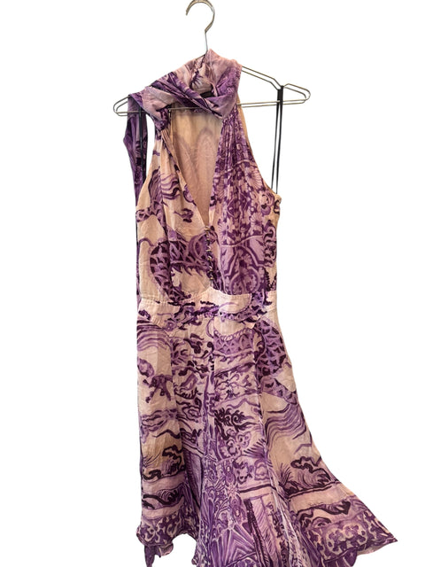 Roberto Cavalli Purple Dress
