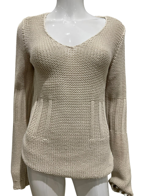 Armani Jeans Ecru Knit Pullover