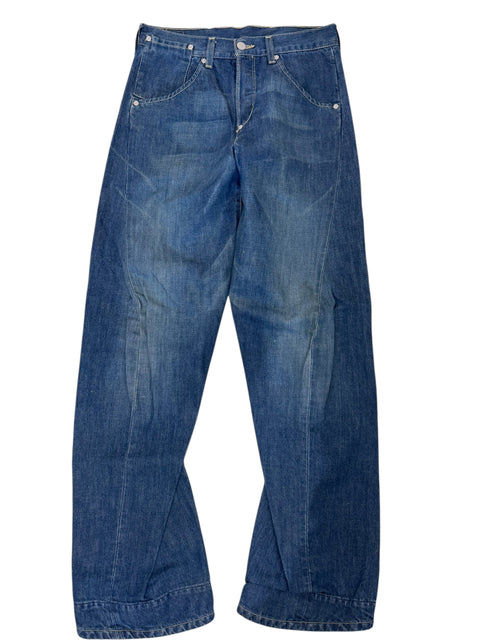 Levi's Navy Blue Asymmetrical Stich Jeans