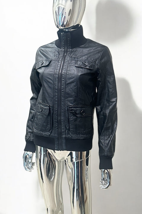 Crash One Black Moto Jacket