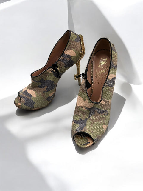 John Richmond Python Camo Heels