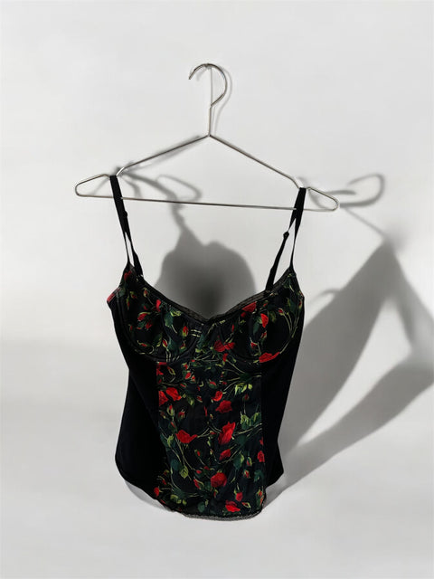 D&G FLOWER BLACk CORSET