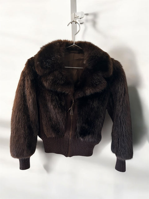 Dark Brown Fur with Side Edge