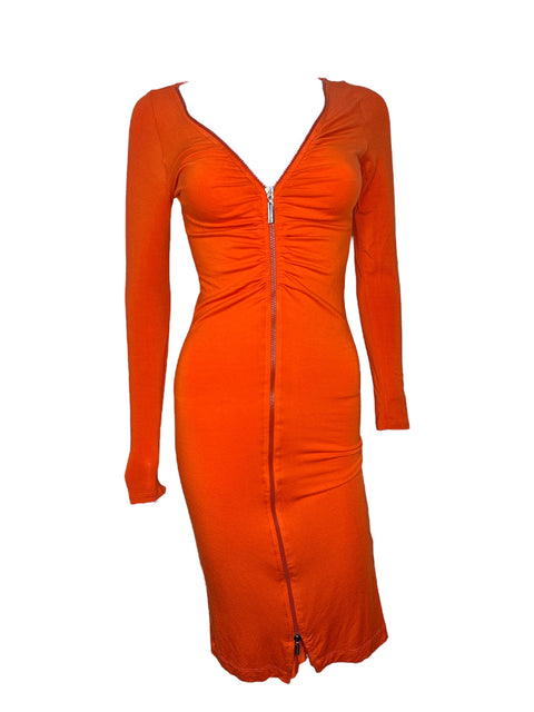 Roccobarocco Long Orange Dress