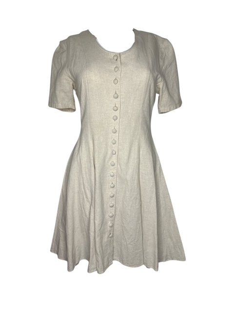 Vintage Beige Skater Dress