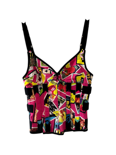 Dolce & Gabbana Pink Collage Corset