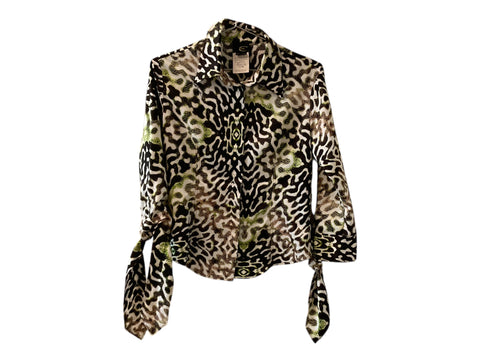 Just Cavalli Bown & Green Shirt