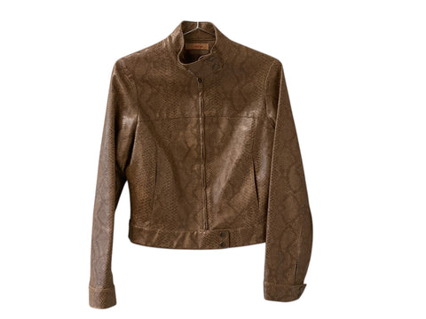 Ange Faux Snake Leather Jacket