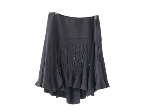 Marithé + Francois Girbaud Pleated Black Skirt