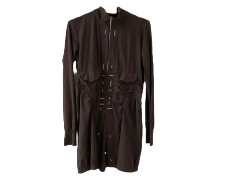 Marithé + François Gribaud Long Brown Stretch Jacket