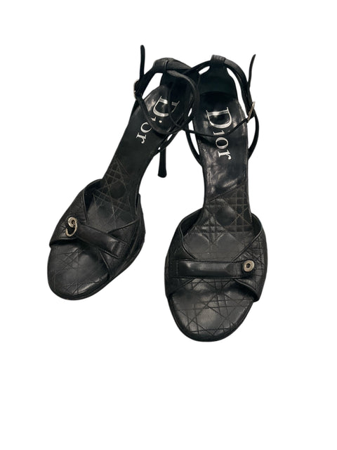 Dior Leather Black Sandals