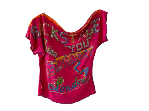 Vintage Fushia Zip Top