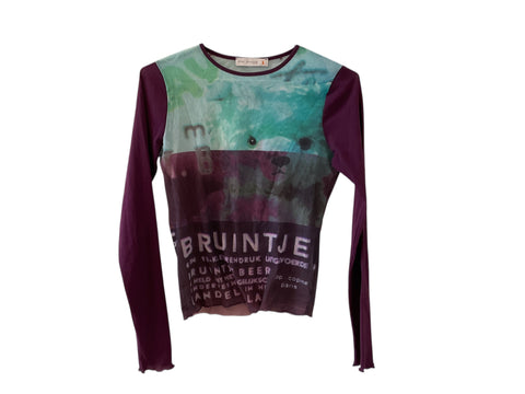 Cop.Copine Printed Mesh Top