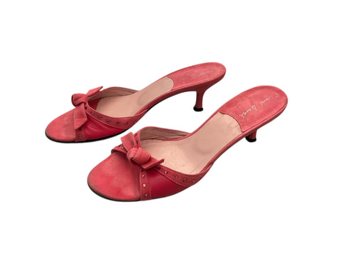 Gerard Darel Pink Bow Mules