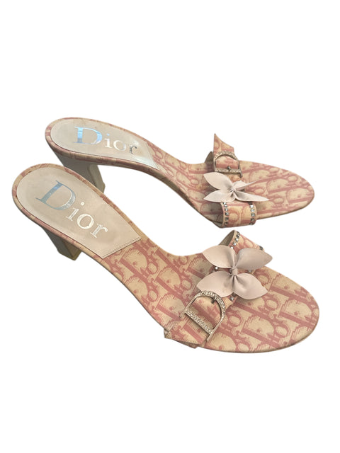 Dior Pink Monogram Heels