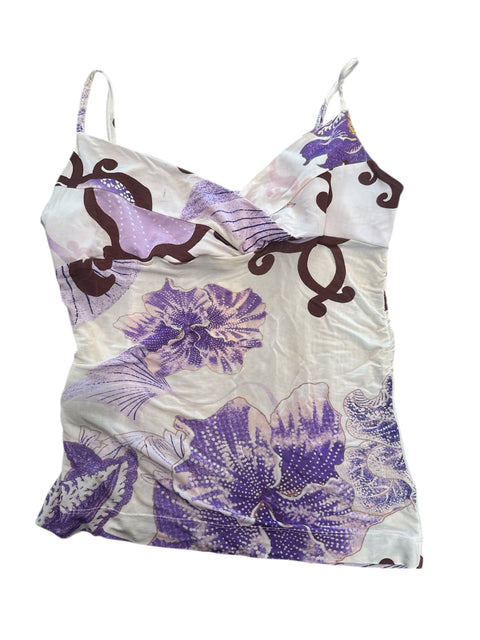 Just Cavalli White & Purple Top
