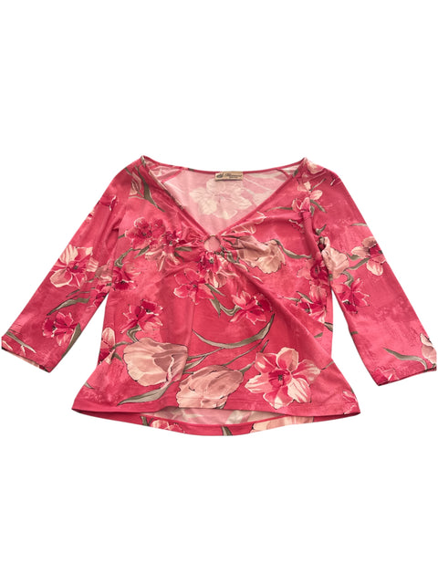 Blumarine Pink Flower Top