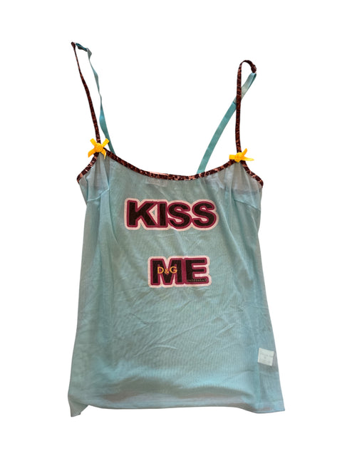 Dolce&Gabbana Blue "Kiss Me" Top