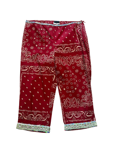 Dolce&Gabbana Red Paisley Capri