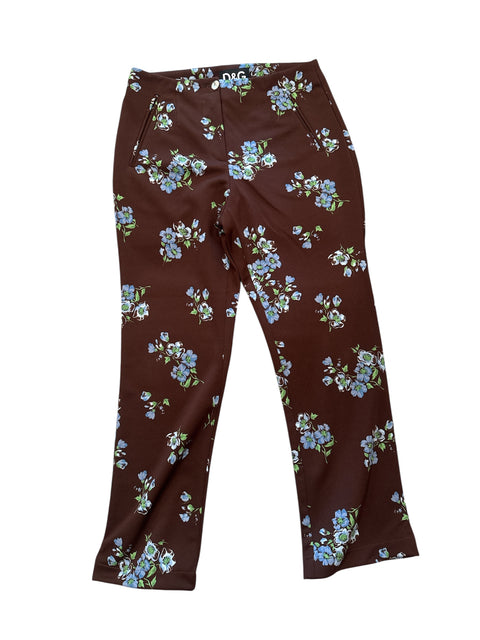 Dolce&Gabbana Brown Flower Capri