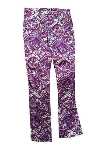 Dolce&Gabbana Purple Paisley Pant