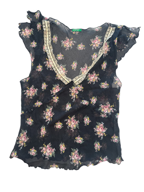 United Colors Of Benetton Silk Flowers Top