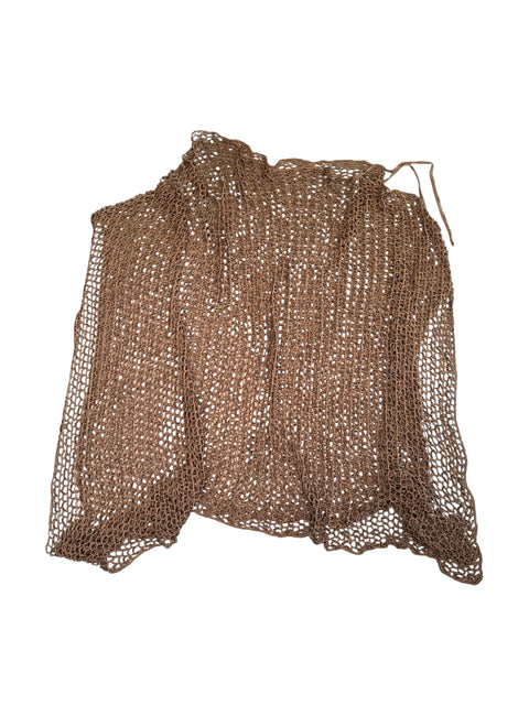 Vintage Brown Crochet Pareo