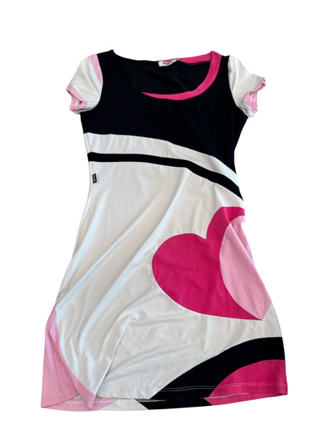 Moschino Pink & White Heart Dress