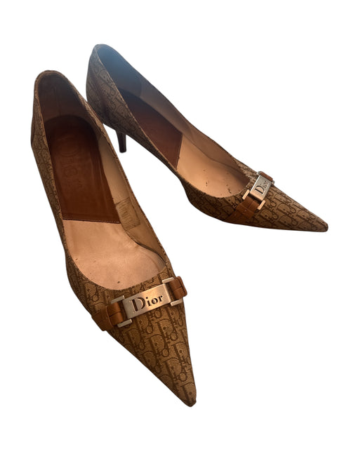 Dior Beige Monogram Heels