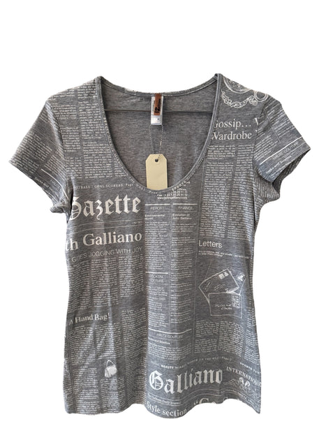 Galliano Grey Top