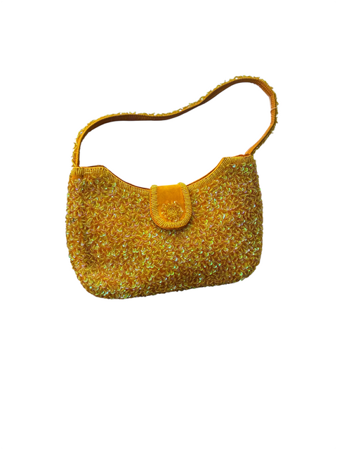 Yellow Sequin Shoulder Bag